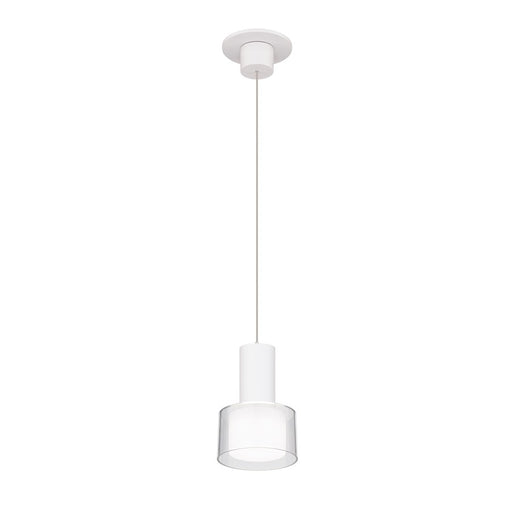 WAC Twist-N-Lite 1Lt LED Torch Pendant, White/Clear/White