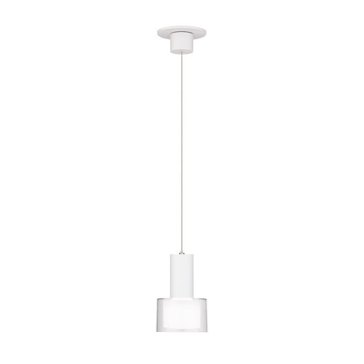 WAC Twist-N-Lite 1Lt LED Torch Pendant, White/Clear/White