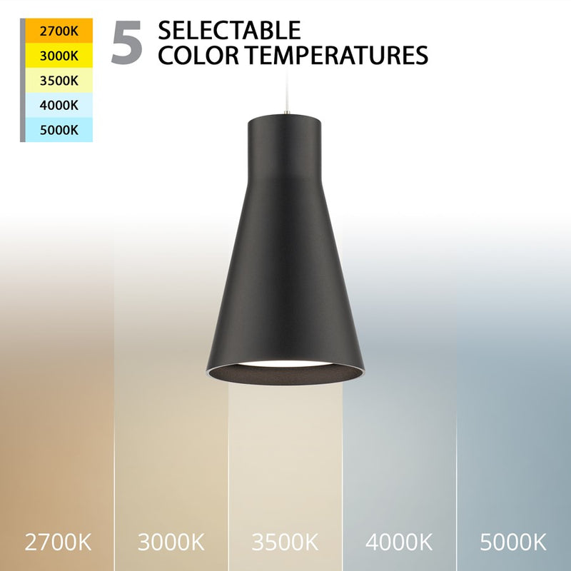 WAC Twist-N-Lite 1Lt LED Solo Pendant, Black