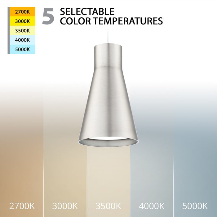 WAC Twist-N-Lite 1Lt LED Solo Pendant, Nickel