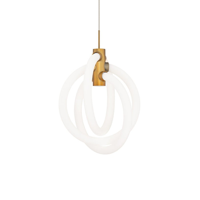 dweLED Knot 10" LED Pendant 2700K, Aged Brass