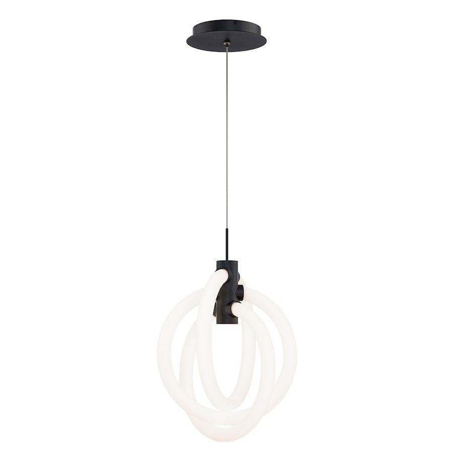 dweLED Knot 10" LED Pendant 3000K, Black - PD-27413-30-BK