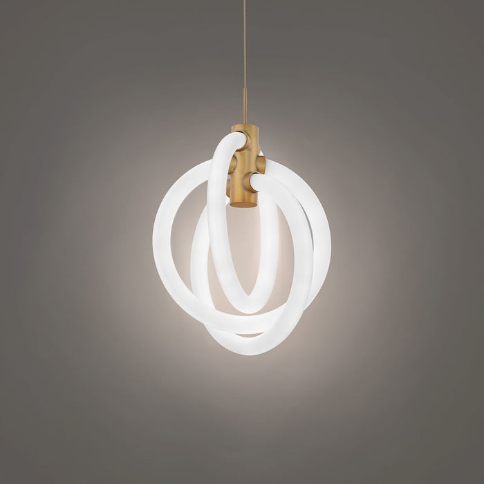 dweLED Knot 10" LED Pendant 4000K, Aged Brass