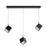 dweLED Ice Cube 3Lt Linear Multi LED Pendant 27-30-35-40K, Black - PD-29303L-BK