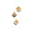 dweLED Ice Cube 3Lt Round Multi LED Pendant 27-30-35-40K, Brass