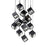 dweLED Ice Cube 15Lt Round Multi LED Pendant 27-30-35-40K, Black