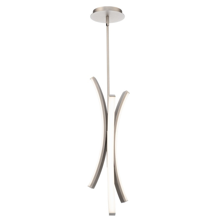 dweLED Tusk 8" LED Pendant 2700K, Brushed Nickel - PD-29425-27-BN