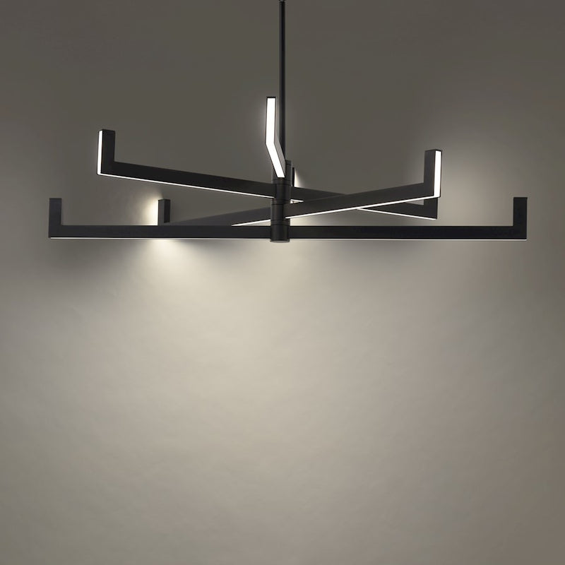 dweLED Ferrous 30" LED Chandelier 3500K, Black