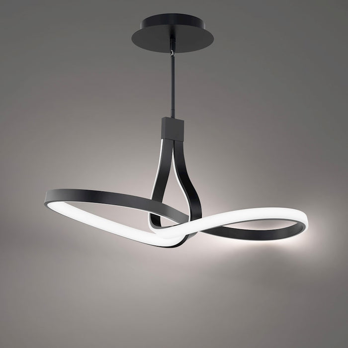 dweLED Mobius 33" LED Linear Pendant 3000K, Black