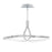 dweLED Mobius 33" LED Linear Pendant 3000K, Chrome