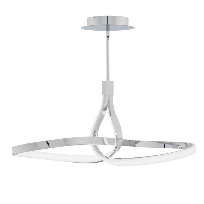 dweLED Mobius 33" LED Linear Pendant 3000K, Chrome