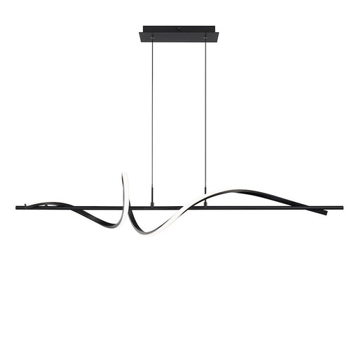 dweLED Corkscrew 44" LED Linear Pendant 2700K, Black - PD-39443-27-BK