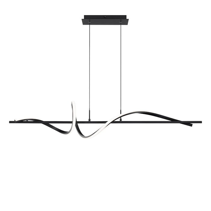 dweLED Corkscrew 44" LED Linear Pendant 2700K, Black - PD-39443-27-BK