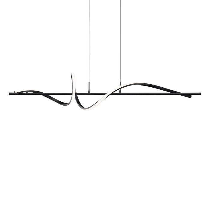 dweLED Corkscrew 44" LED Linear Pendant 2700K, Black