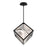 dweLED Dyce 1 Light Pendant, Black/Ripple Clear - PD-43517-BK