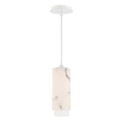 dweLED Aragon 1Lt 5" Mini-Pendant/4000K, White/Alabaster/Frost - PD-49512-40-WT