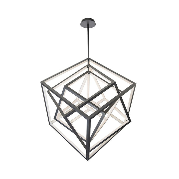 dweLED Atlas LED 1 Light Articulating Chandelier, 3500K BK/White