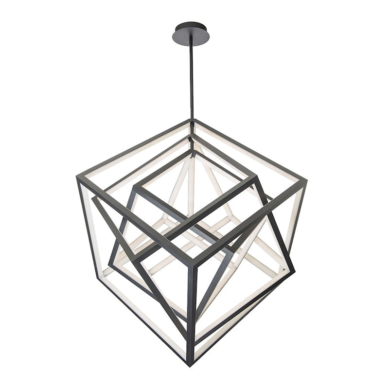 dweLED Atlas LED 1 Light Articulating Chandelier, 3500K BK/White