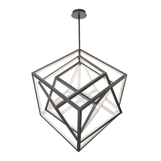 dweLED Atlas LED 1 Light Articulating Chandelier, 3500K BK/White