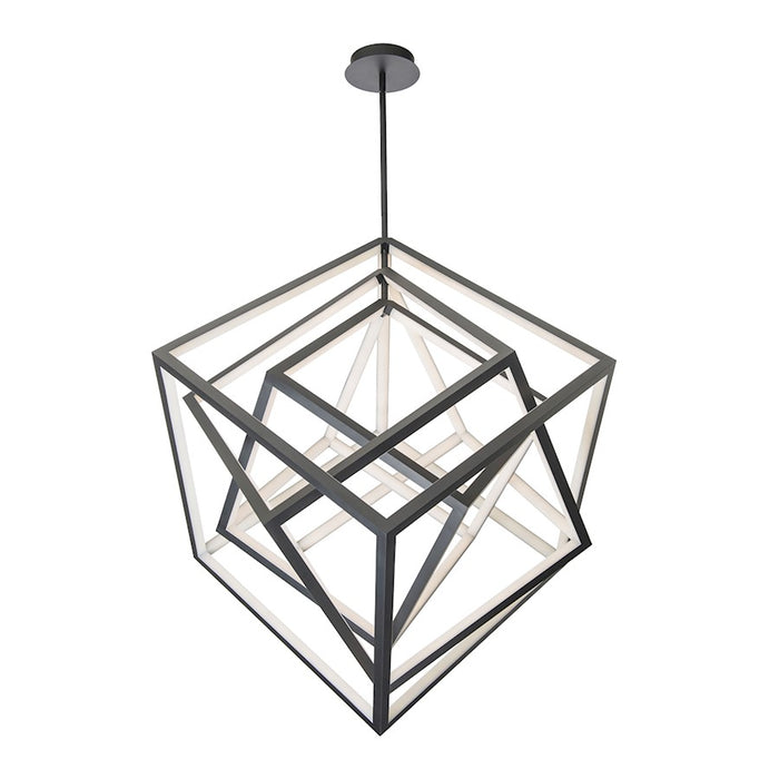 dweLED Atlas LED 1 Light Articulating Chandelier, 3500K BK/White