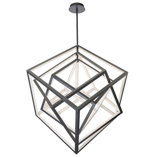 dweLED Atlas LED 1 Light Articulating Chandelier, 3500K BK/White