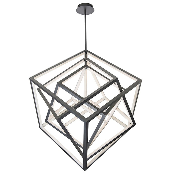 dweLED Atlas LED 1 Light Articulating Chandelier, 3500K BK/White