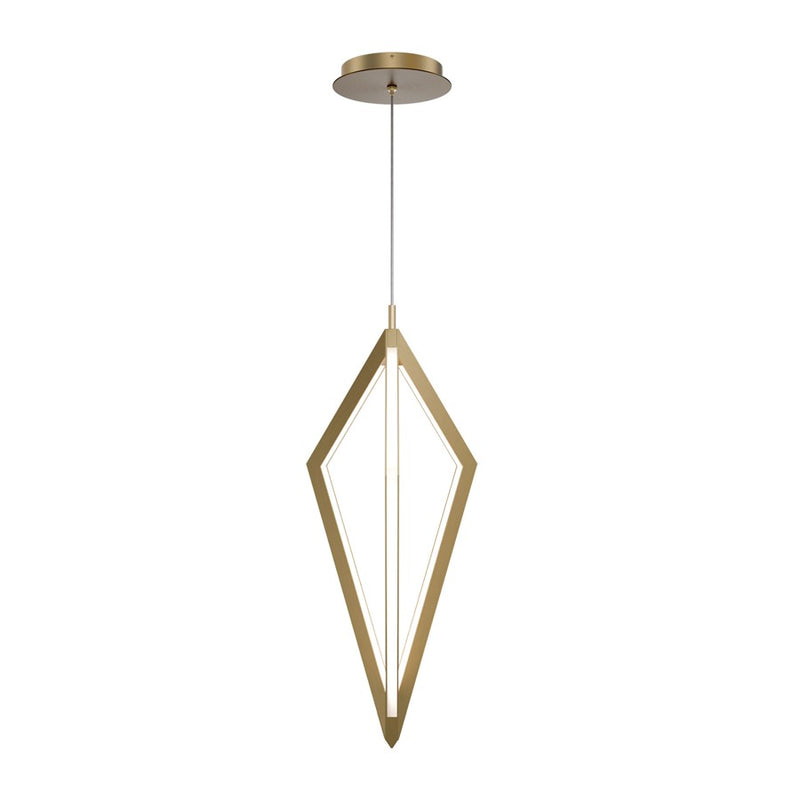 dweLED Tribeca 3 Light 8" Mini-Pendant/4000K, Aged Brass