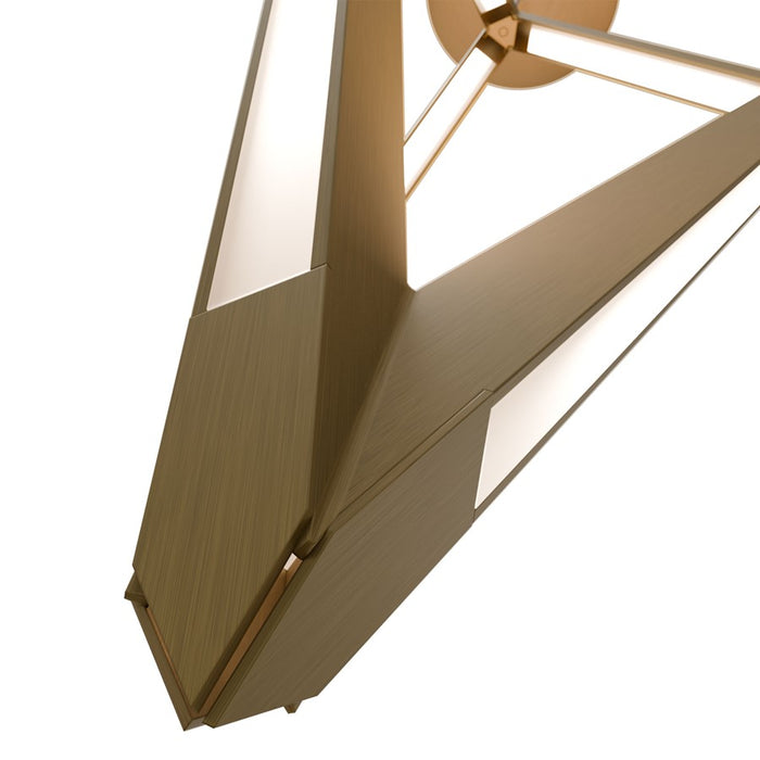 dweLED Tribeca 3 Light 8" Mini-Pendant/4000K, Aged Brass