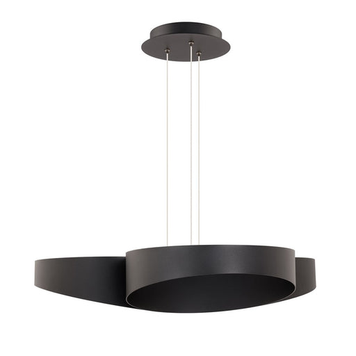 dweLED Triolet 3 Light 36" Pendant/4000K, Black