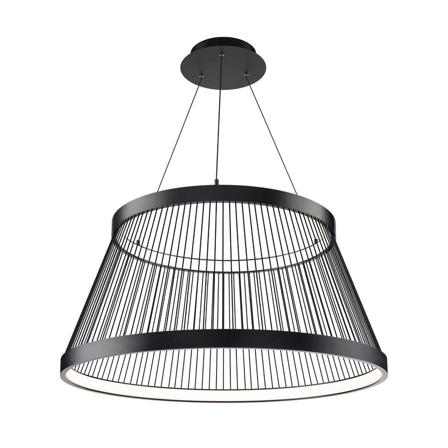 dweLED Grohle 2 Light 32" Pendant/3500K, Black/ - PD-55532-35-BK