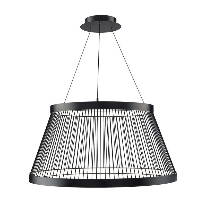 dweLED Grohle 2 Light 32" Pendant/4000K, Black