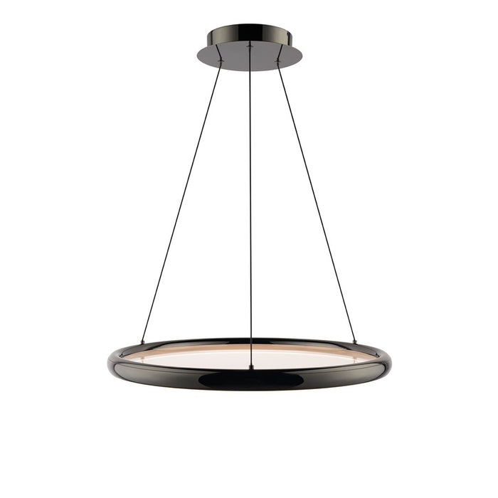 dweLED Huxley 1 Light 23" Pendant/2700K, Black Chrome