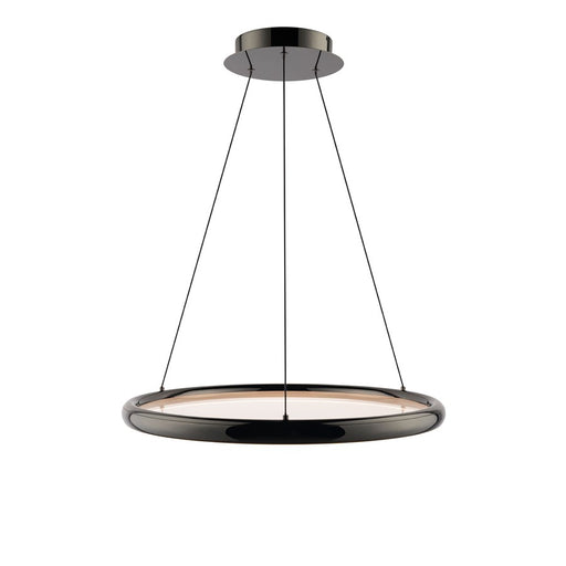 dweLED Huxley 1 Light 23" Pendant/3000K, Black Chrome