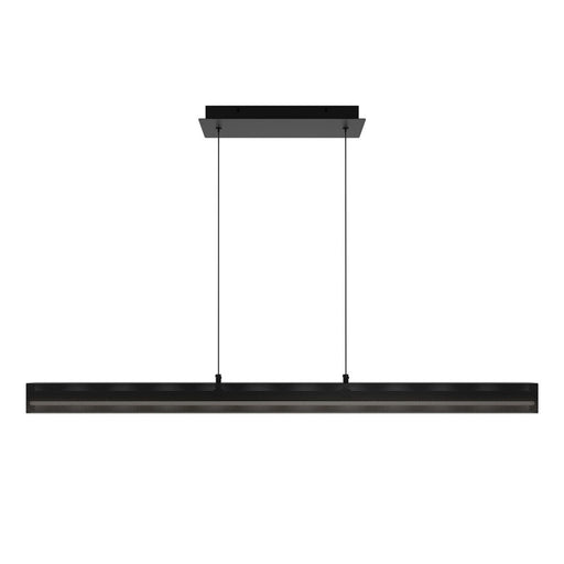dweLED Grille 1 Light 47" Linear Pendant/2700K, Black/Frosted
