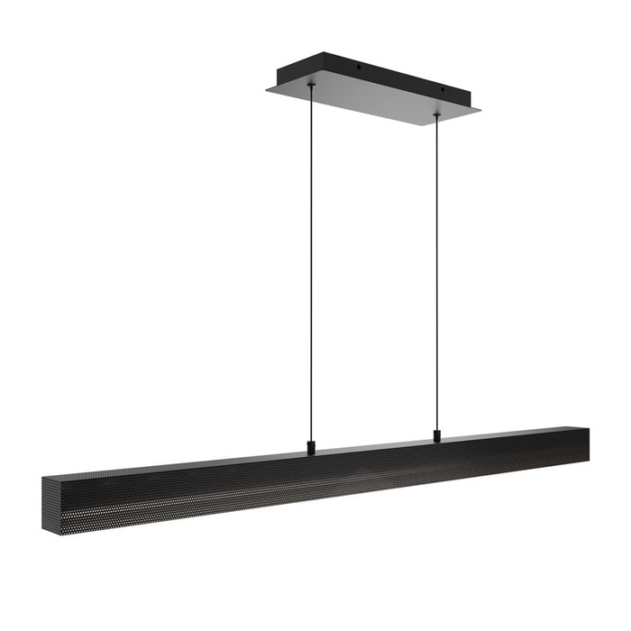 dweLED Grille 1 Light 47" Linear Pendant/3000K, Black/Frosted - PD-57548-30-BK