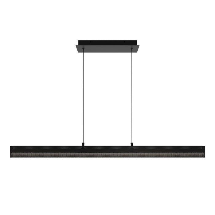 dweLED Grille 1 Light 47" Linear Pendant/3000K, Black/Frosted