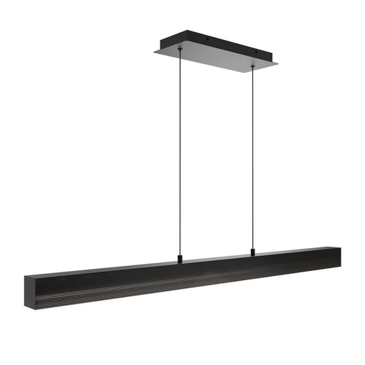 dweLED Grille 1 Light 47" Linear Pendant/3500K, Black/Frosted - PD-57548-35-BK