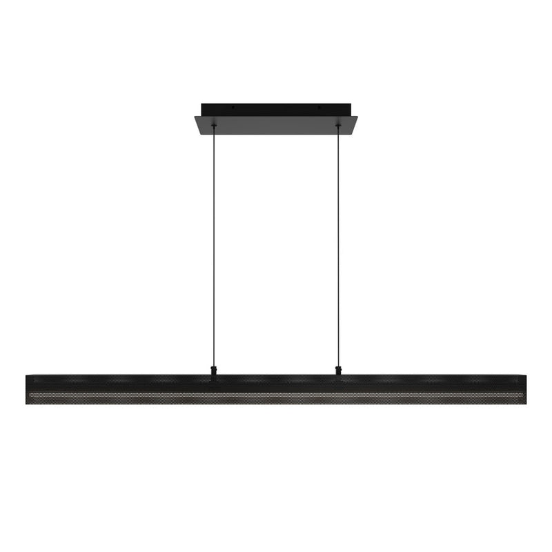 dweLED Grille 1 Light 47" Linear Pendant/4000K, Black/Frosted