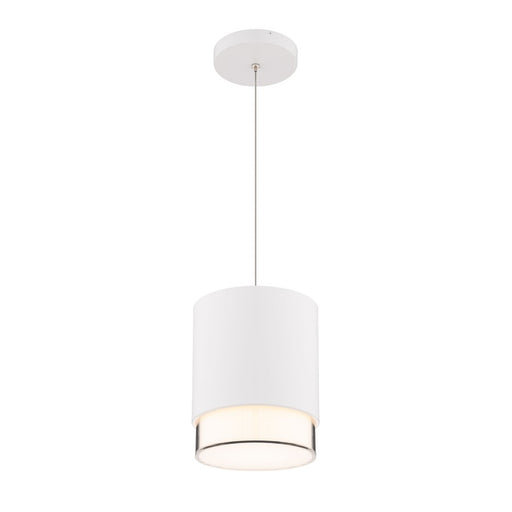 dweLED Cloak 1 Light 5" Mini-Pendant/3000K, White/White - PD-58506-30-WT