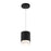 dweLED Cloak 1 Light 5" Mini-Pendant/3500K, Black/White - PD-58506-35-BK