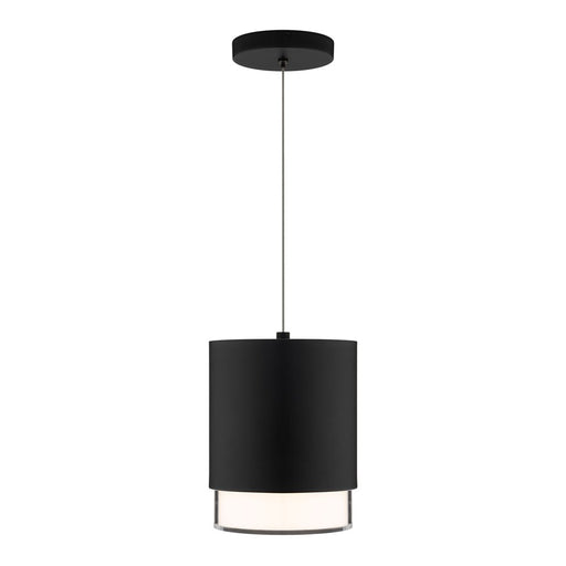 dweLED Cloak 1 Light 7" Mini-Pendant/2700K, Black/White