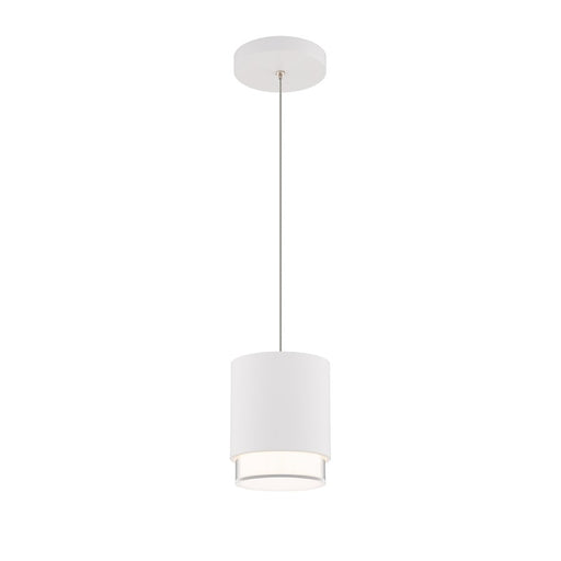 dweLED Cloak 1 Light 7" Mini-Pendant/2700K, White/White - PD-58509-27-WT