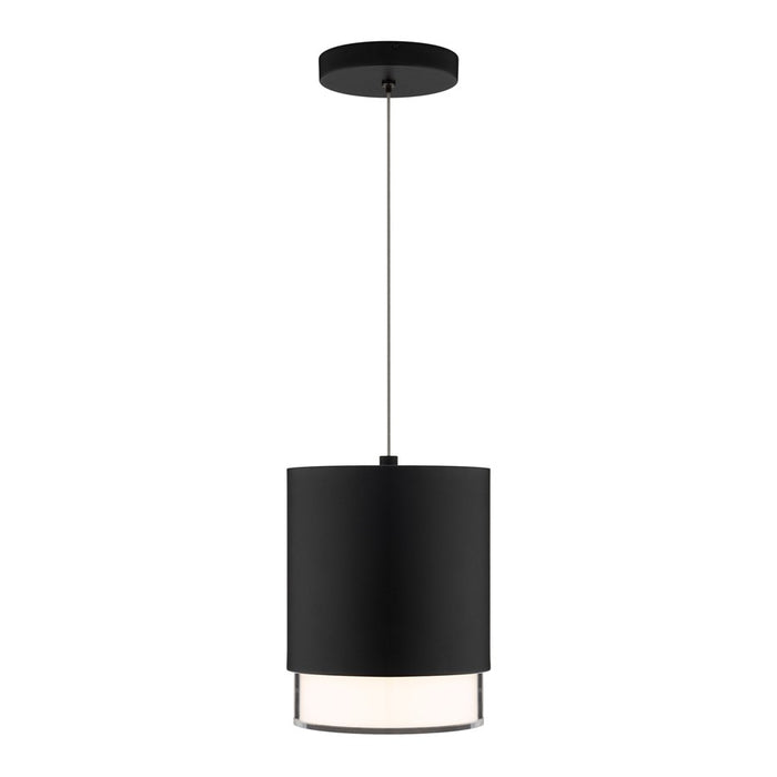 dweLED Cloak 1 Light 7" Mini-Pendant/3000K, Black/White