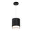 dweLED Cloak 1 Light 7" Mini-Pendant/3000K, Black/White