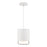 dweLED Cloak 1 Light 7" Mini-Pendant/3000K, White/White