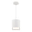 dweLED Cloak 1 Light 7" Mini-Pendant/3500K, White/White