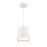 dweLED Cloak 1 Light 7" Mini-Pendant/4000K, White/White - PD-58509-40-WT