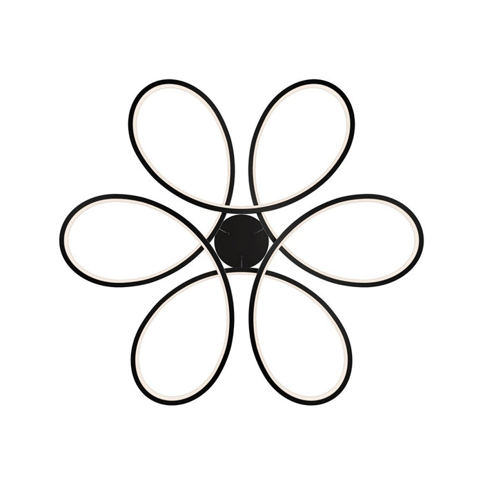 dweLED Klover 1 Light 32" Pendant/2700K, Black/White