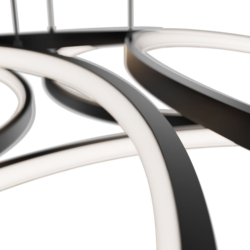 dweLED Klover 1 Light 32" Pendant/2700K, Black/White