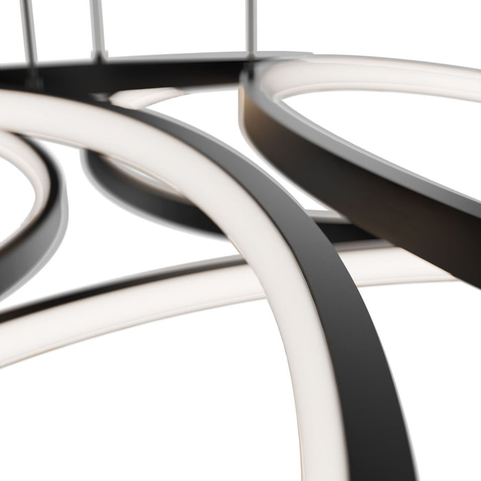 dweLED Klover 1 Light 32" Pendant/2700K, Black/White